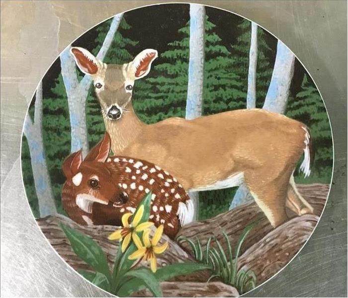 Clean Decorative plate with a deer 